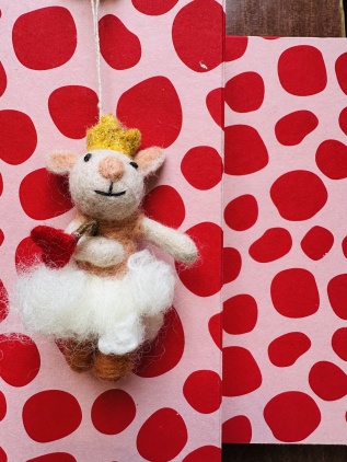 Julgranshänge tovat ulldjur - prinsessmus med hjärta 