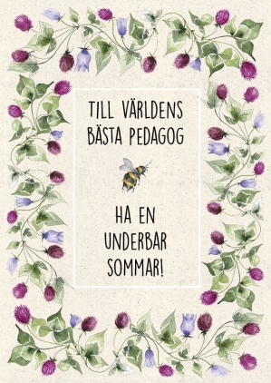 Vykort pedagog - rödklöver 