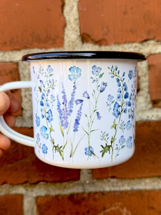 Mugg blå blommor