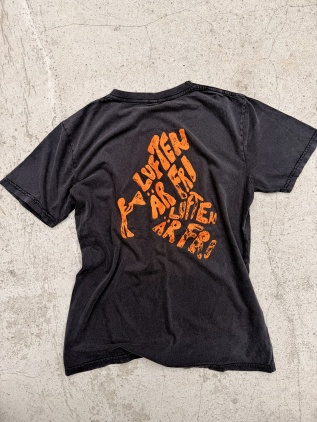 Ekologisk t shirt - luften är fri orange 