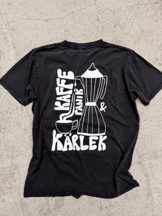 Ekologisk t shirt - kaffepanik vit