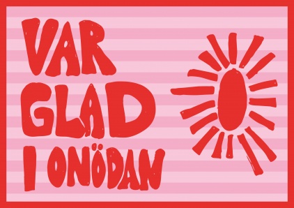 Laminerat underlägg -glad i onödan rosa/röd