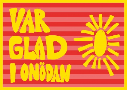 Laminerat underlägg - glad i onödan röd 