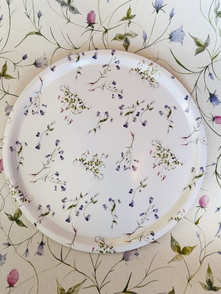 Träbricka rund 38 cm viol