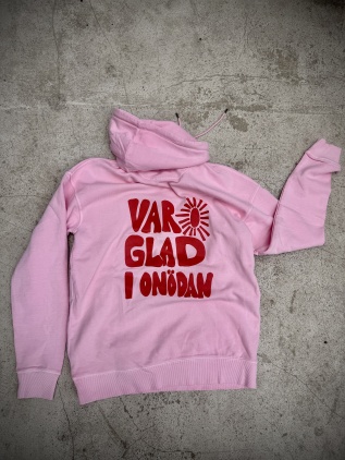 Stentvättad rosa Hoddie