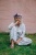 Ekologisk oversize dress linne/bomull - sommarblomma