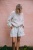 Blommiga linneshorts