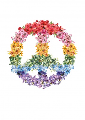 Vykort - peacemärket 