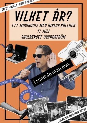 14 juli i rundeln under bar himmel, utan mat - musikquiz med Niklas Källner
