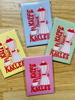 1 st kylskåpsmagnet - Kaffepanik