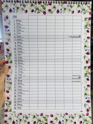 Familjekalender 2026 (6 kolumner) 