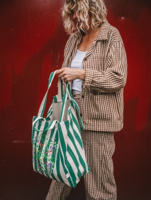 Ekologiskt tygpåse - grönsaksmandala 