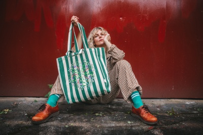 Ekologiskt tygpåse - grönsaksmandala 