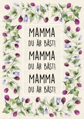 Vykort till mamma - rödklöver