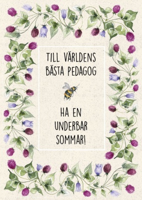 Vykort pedagog - rödklöver 