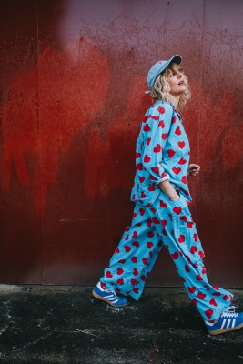 Ekologisk pyjamas med hjärtan