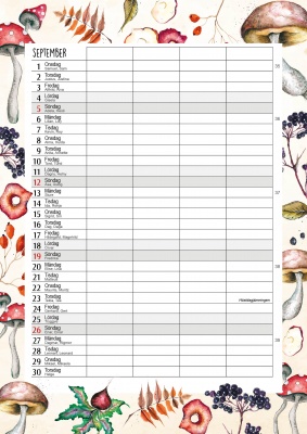 Familjekalender 2027 (4 kolumner) 