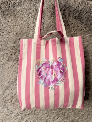 Ekologisk randig tygpåse