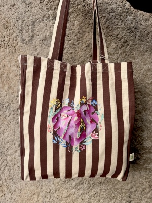 Ekologisk randig tygpåse