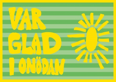 Laminerat underlägg -glad i onödan grön 