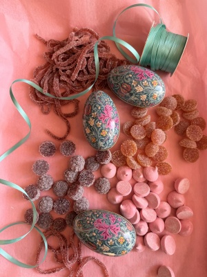 1 st plåtägg utan godis -William Morris turkos 